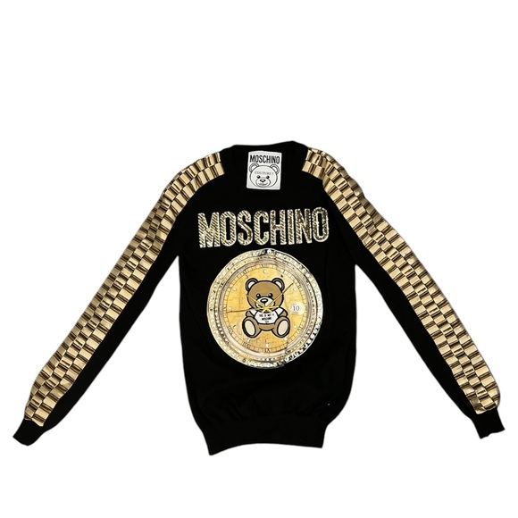 Moschino Bear Clock Sweater Black - Picture 2 of 5
